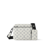 Louis Vuitton Trio Messenger Bag White Monogram Print Crossbody Strap Zipper