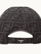 Black FF Jacquard Fabric Baseball Cap