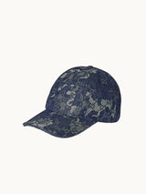 GG Denim Cap with Web Stripe Detail
