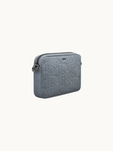 Triple Pouch Saddle Grey Leather
