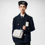 Louis Vuitton Trio Messenger Bag White Monogram Print Crossbody Strap Zipper