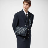 Louis Vuitton Trio Messenger Bag Navy Monogram Detachable Crossbody Strap Zipper
