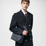 Louis Vuitton Trio Messenger Bag Navy Monogram Detachable Crossbody Strap Zipper