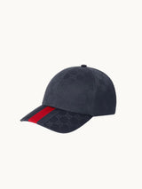 GG Cotton Cap with Web Stripe