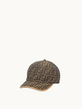 FF Brown Jacquard Fabric Baseball Cap