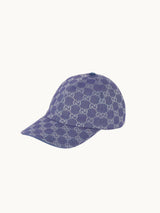 GG Canvas Cap, Blue Grey