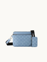Trio Messenger Bag -Baby Blue #7