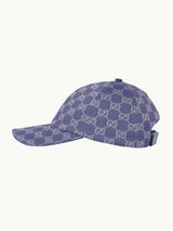 GG Canvas Cap, Blue Grey