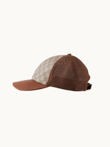 GG MONOGRAM Brown Canvas Cap