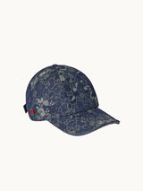 GG Denim Cap with Web Stripe Detail