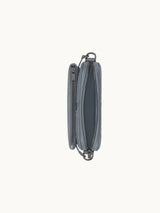 Triple Pouch Saddle Grey Leather