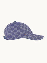 GG Canvas Cap, Blue Grey