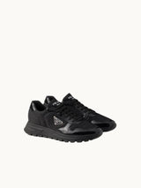 PRDA White Sneaker in Brushed Leather