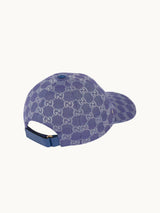 GG Canvas Cap, Blue Grey